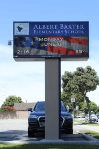 School Signs, Bellflower CA | Albert Baxter Elementary School
