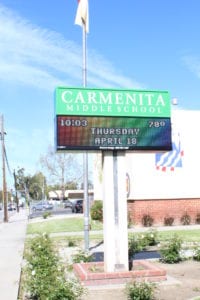 School Signs, Cerritos CA | Carmenita Middle School
