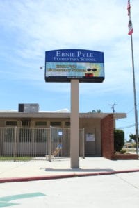 School Signs, Bellflower CA | Ernie Pyle Elementary School