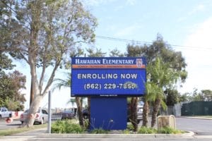 School Signs, Hawaiian Gardens CA | Hawaiian Elementary School