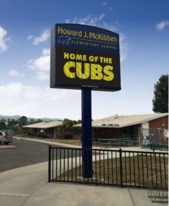 School Signs, Whittier CA | Howard J. Mc Kibben Elementary School