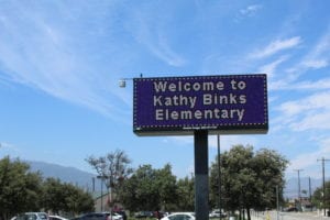 School Signs, Fontana CA | Kathy Binks Elementary School