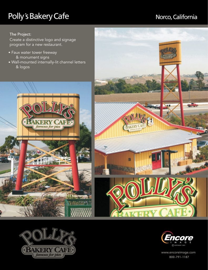 Polly's Bakery Cafe brochure