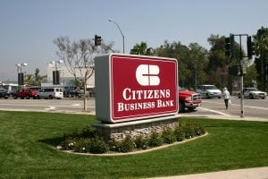 Monument Sign, Arcadia CA | Citizens Business Bank