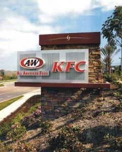 Monument Sign, Ladera Ranch CA | KFC/A&W