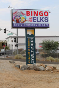 Electronic Message Board Sign, Ridgecrest Chamber of Commerce