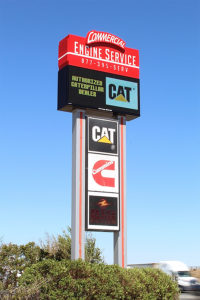Electronic Message Board Sign, Hesperia Commercial Engine Service