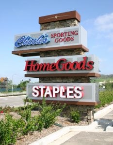 Multi-Tenant Sign, Ladera Ranch CA | Mercantile East Shopping Center