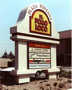 Multi-Tenant Sign, Fontana CA | Plaza Fontana