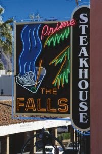 Custom Neon Signs, Palm Springs CA | Falls Steak House