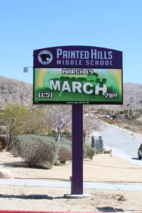 School Signs, Desert Hot Springs Painted Hills Middle School