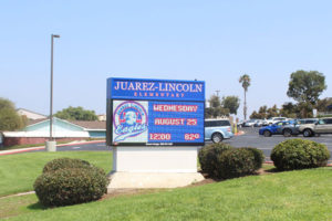 School Signs, San Diego Juarez-Lincoln Elementary