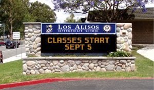 School Signs, Mission Viejo CA | Los Alisos Intermediate School