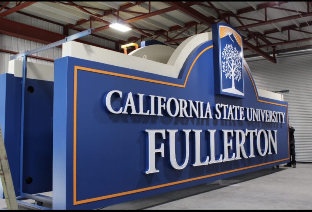 California State University, Fullerton sign by Encore Image