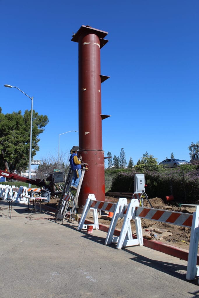 CSUF graphic display sign construction