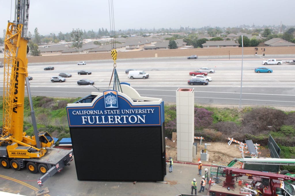 CSUF graphic display sign