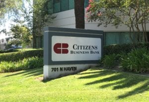 Monument Sign, Ontario CA | Citizens Business Bank