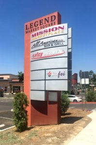 Multi-Tenant Sign, Riverside CA | Legends Plaza
