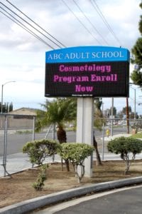 School Signs, Cerritos CA | ABC Adult School - Cabrillo Campus